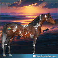 Horse Color:White Spotted Brown