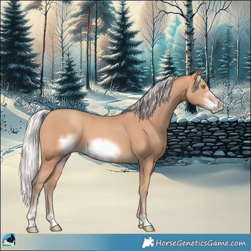Horse Color:Silver Amber Champagne Frame