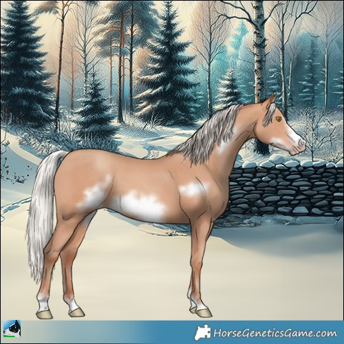 Horse Color:Silver Amber Champagne Frame 