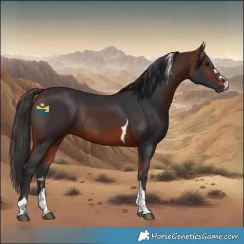 Horse Color:Bay Tobiano Rabicano 