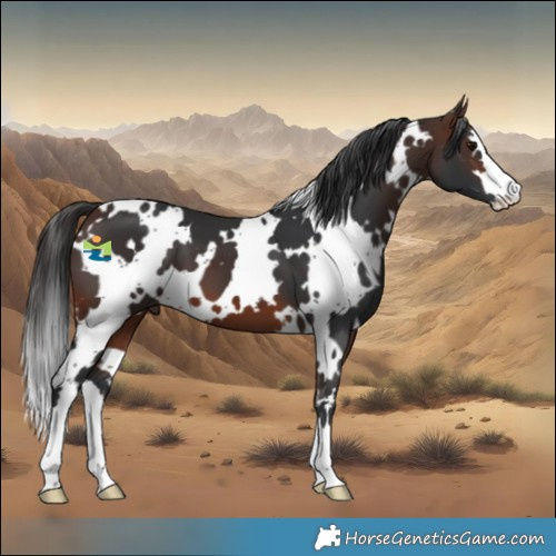 Horse Color:White Spotted Brown 