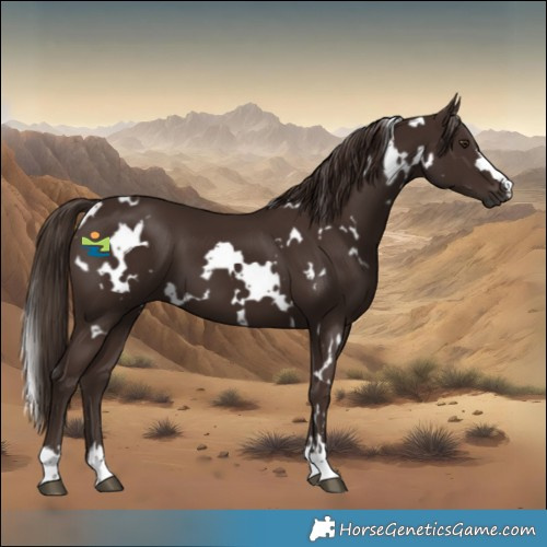 Horse Color:White Spotted Liver Chestnut 