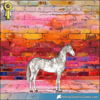 Horse Color:Silver Smoky Grullo Sabino Rabicano Brindle 