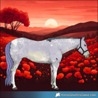 Horse Color:Watercolor Red Dun Ice Tobiano