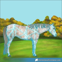 Horse Color:Thunderstruck White Spotted Liver Chestnut Ice Pearl 