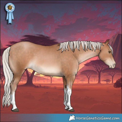 Horse Color:Silver Brown Pearl Tobiano