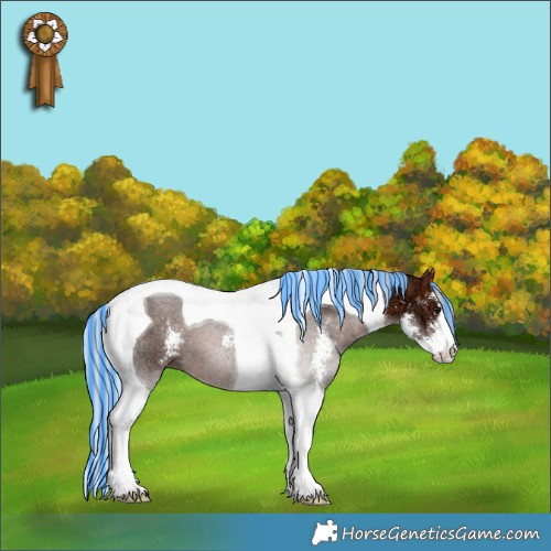 Horse Color:Painted Silver Brown Ice Sabino Tobiano 