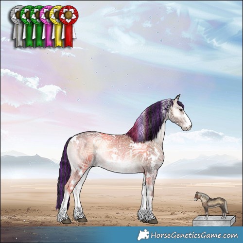 Horse Color:Painted White Spotted Liver Red Onyx Ice Sabino 