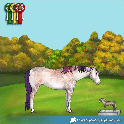 Horse Color:Painted White Spotted Liver Red Onyx Ice Sabino 