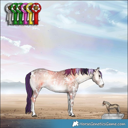 Horse Color:Painted White Spotted Liver Red Onyx Ice Sabino 