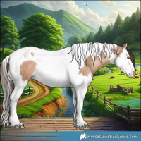 Horse Color:Amber Champagne Splash Tobiano 