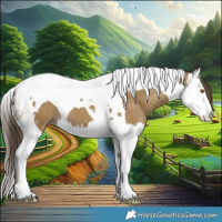 Horse Color:Classic Cream Champagne Splash Tobiano 