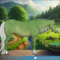Horse Color:Watercolor Silver Bay Rabicano 