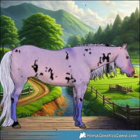 Horse Color:Void Watercolor White Spotted Silver Bay Dun Rabicano 