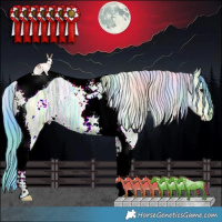 Horse Color:Nacre Watercolor White Spotted Brown Ice Dun Tobiano