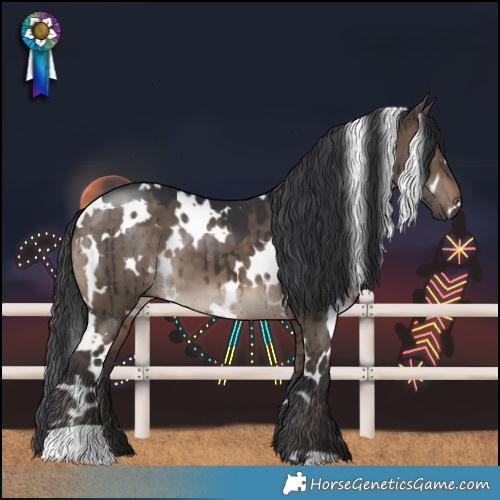 Horse Color:White Spotted Brown Dun Brindle 