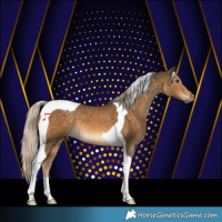 Horse Color:Chocolate Palomino Mushroom Tobiano 