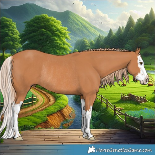 Horse Color:Chestnut Splash Rabicano 