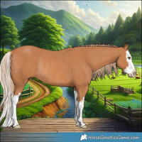 Horse Color:Chestnut Splash Rabicano 