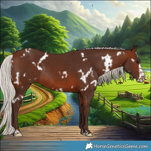 Horse Color:White Spotted Silver Brown Frame Rabicano 