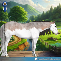 Horse Color:Brown Roan Splash 