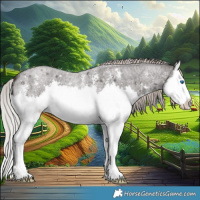 Horse Color:Silver Blue Roan Sabino Splash Snowflake Varnish 