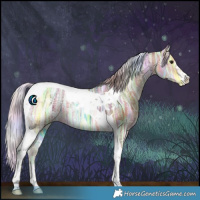 Horse Color:Nacre Silver Bay Ice Tobiano