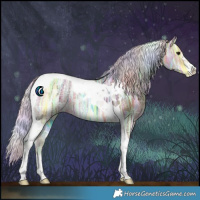 Horse Color:Nacre Silver Bay Ice Tobiano 