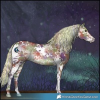 Horse Color:Painted Nacre White Spotted Silver Black Tobiano 