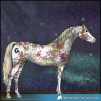 Horse Color:Painted Nacre White Spotted Silver Black Tobiano