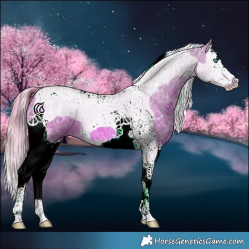 Horse Color:Watercolor Chestnut Ice Splash Tobiano 