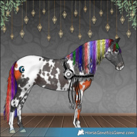 Horse Color:Painted White Spotted Black Varnish 