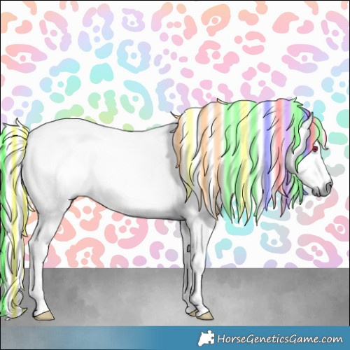 Horse Color:Platinum Painted Chestnut Chinchilla 