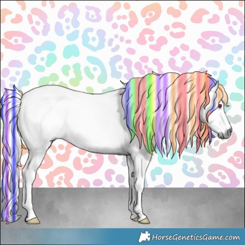 Horse Color:Platinum Painted Chestnut Chinchilla 