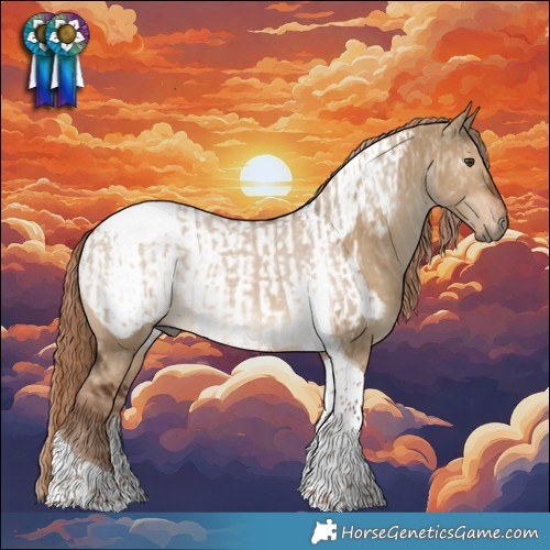 Horse Color:Gray Liver Red Dun Tobiano Snowcap  and Gray Liver Red Dun Tobiano Near Fewspot 