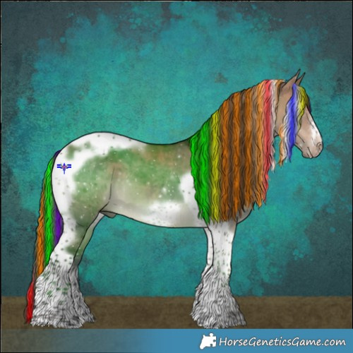 Horse Color:Painted Brown Dun Tobiano Frame 