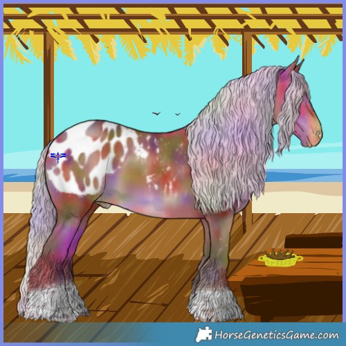 Horse Color:Nacre Silver Brown Tobiano Appaloosa 