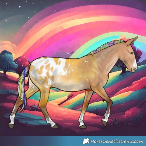 Horse Color:Painted Silver Bay Dun Appaloosa Rabicano 