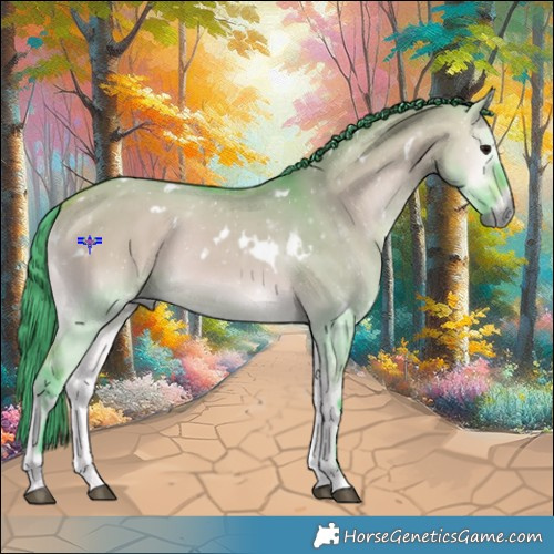 Horse Color:Watercolor White Spotted Buckskin Onyx 