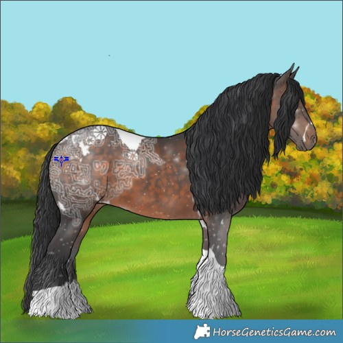 Horse Color:White Spotted Brown Ice Tobiano 