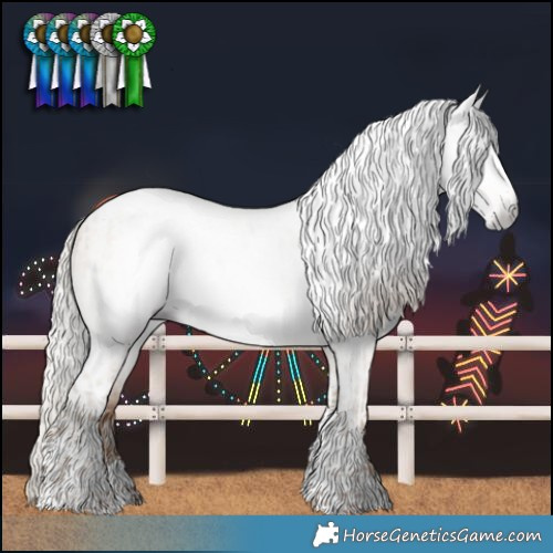 Horse Color:Gray Silver Buckskin Pearl Dun Sabino Tobiano Rabicano  and Gray Silver Amber Champagne Dun Tobiano Rabicano 