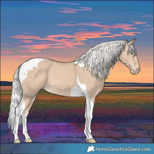 Horse Color:Silver Smoky Creme Tobiano 