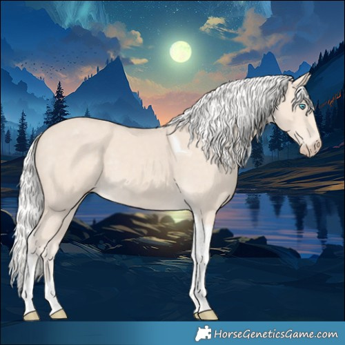 Horse Color:Silver Smoky Creme Tobiano 