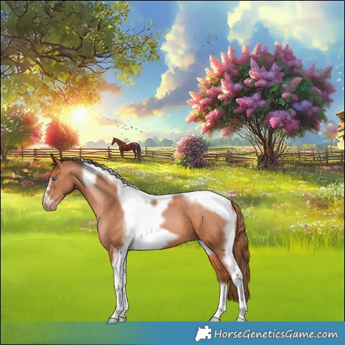 Horse Color:Brown Pearl Tobiano Frame 