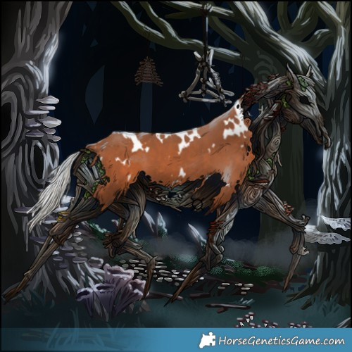 Horse Color:White Spotted Silver Bay 