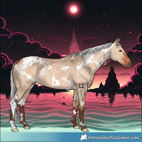 Horse Color:White Spotted Silver Bay Dun 