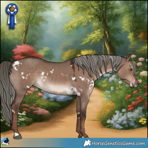 Horse Color:White Spotted Liver Red Dun Mushroom Rabicano 