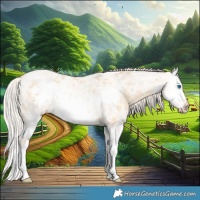 Horse Color:Silver Classic Champagne Ice Dun Splash Frame Rabicano