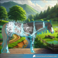 Horse Color:Thunderstruck Liver Chestnut Ice Rabicano 