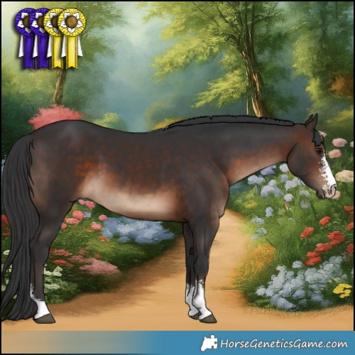 Horse Color:Brown Sabino 